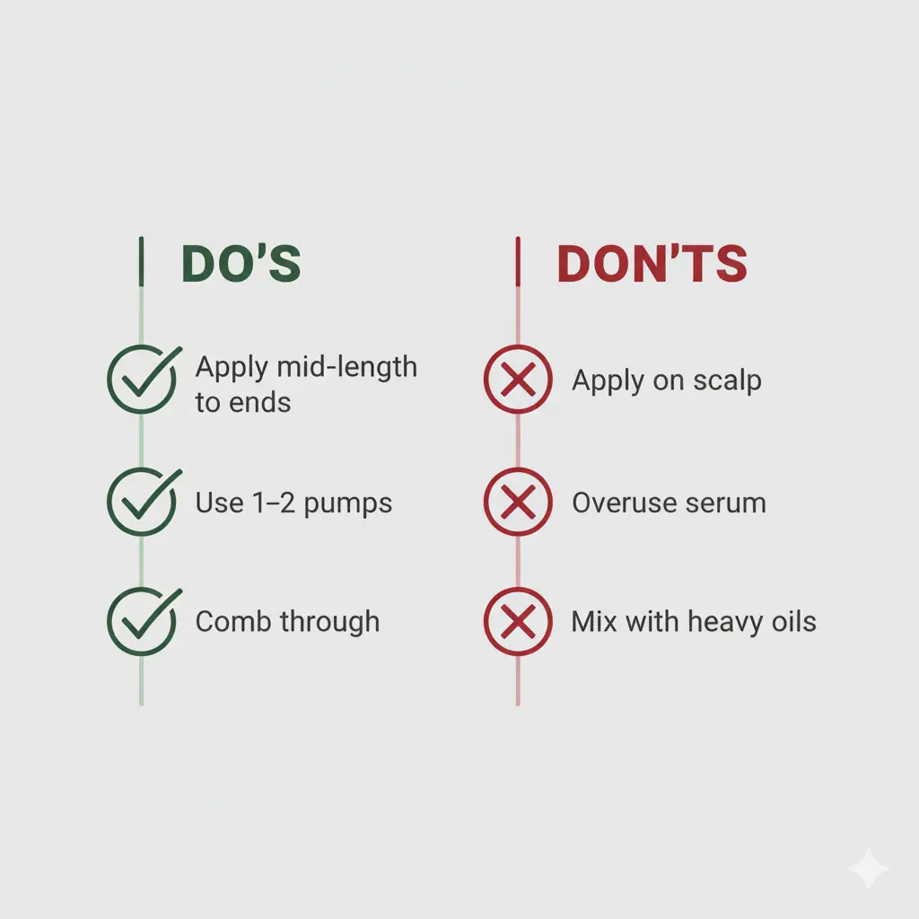 how to use hair serum after bath